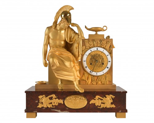 Clock depicting Alexander the Great, by Moinet case by Thomire