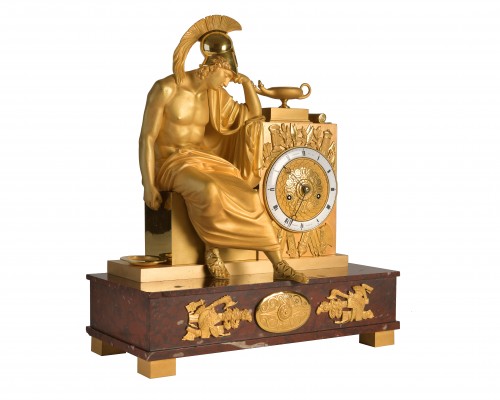 Pendule de Pierre-Philippe Thomire et Louis Moinet figurant Alexandre le Grand - Horlogerie Style Restauration - Charles X
