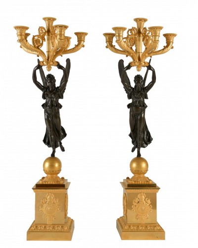 A pair of Empire candelabras attributed to Pierre-Philippe Thomire