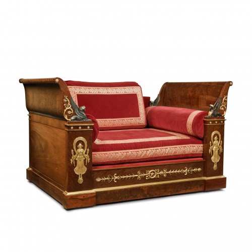 Furniture  - Exceptional Empire “Lit Bateau”, attributed to Jacob Frères 