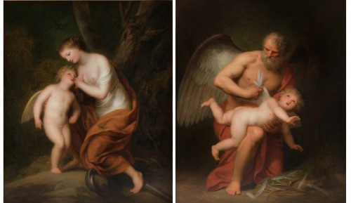 Paire de tableaux de André Corneille Lens (1739-1822)