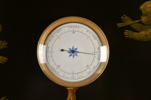 XIXe siècle - Piat Joseph Sauvage, Baromètre-thermomètre d'époque Empire