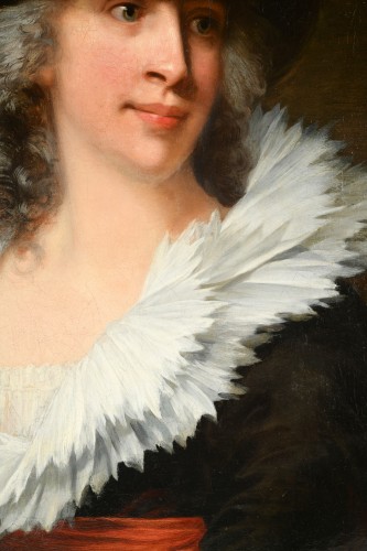 Jean-Laurent Mosnier (1743-1808) - Woman Portrait dated 1796 - 