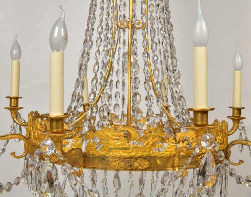 Lustre corbeile d'époque Empire, vers 1810 - Gallery de Potter d'Indoye