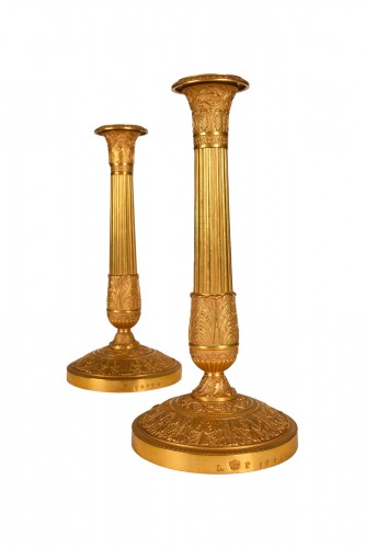 Pair of royal candlesticks for Louis-Philippe at the Château de Neuilly