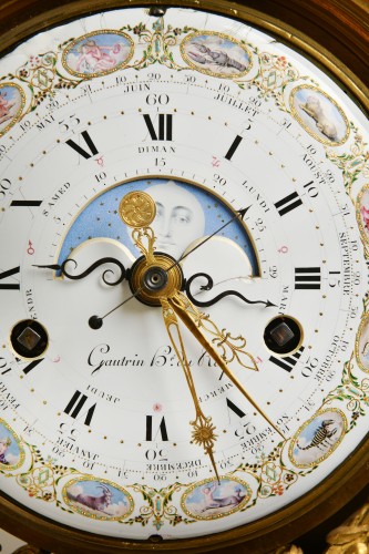 Louis XVI - Exeptionelle Pendule en porphyre d'époque Louis XVI