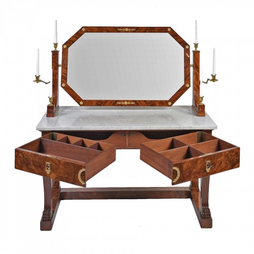 Table de toilette d’époque empire estampillée Jacob. D. R. Meslee