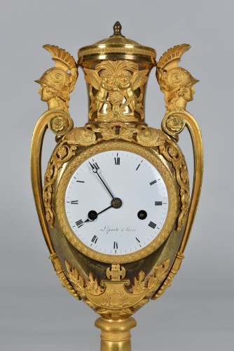 Horology  - Empire Clock In Gilded Bronze, Signed Lepaute, Paris, Circa 1810