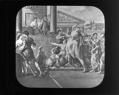 The courage of the women of Sparta - Le Barbier Jean-Jacques-François 1786 - Paintings & Drawings Style Louis XVI