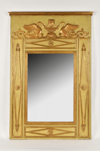 Paire de trumeaux d'époque Consulat ou début Empire - Miroirs, Trumeaux Style Empire