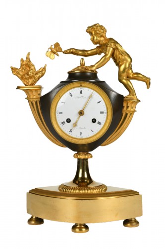 Empire clock "Amour au papillon" circa 1805