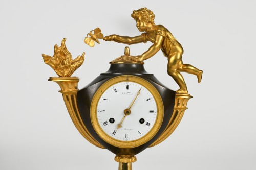 Empire clock &quot;Amour au papillon&quot; circa 1805 - 