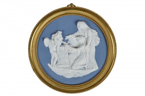 Important Empire Period Medaillon, Attributed To Manufacture De Nast, Paris