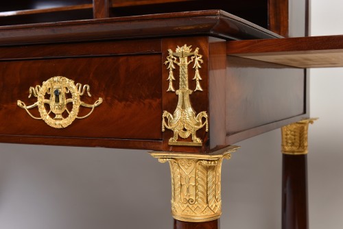 Furniture  - An Empire Ormoulu-mounted bureau à gradin, Attributed to Jacob Frères