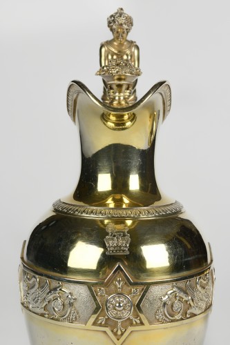 French Silver-Gilt Ewer, with the Coat of Arms of the English Royal Family  - 