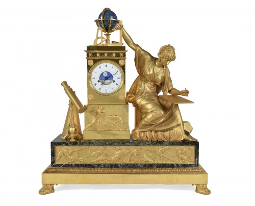 Imposante Pendule d’époque Empire, signée Gaston Jolly, Maître en 1784