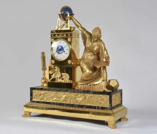 An Imposing Ormoulu, Empire period, mantel clock, signed Gaston Jolly - 