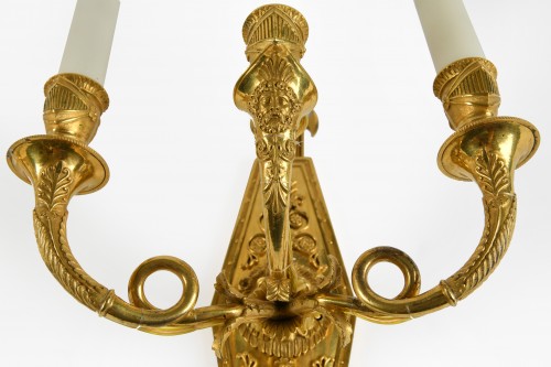 Pair of Ormoulu wall lights attributed to Lucien-François Feuchère (1780–1828) - 