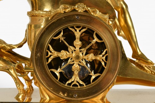 Empire - Important Empire Chariot Mantel Clock, depicting &quot;Diana the huntress&quot;