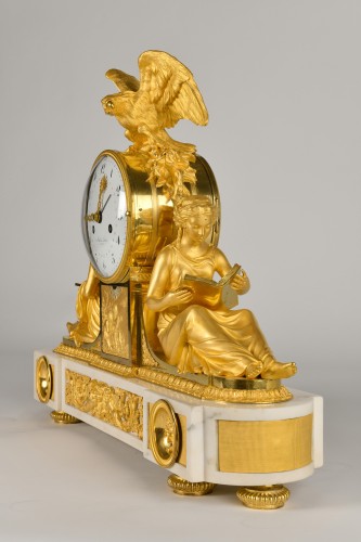 18th century - Study and Philosophy - Important Directoire period clock
