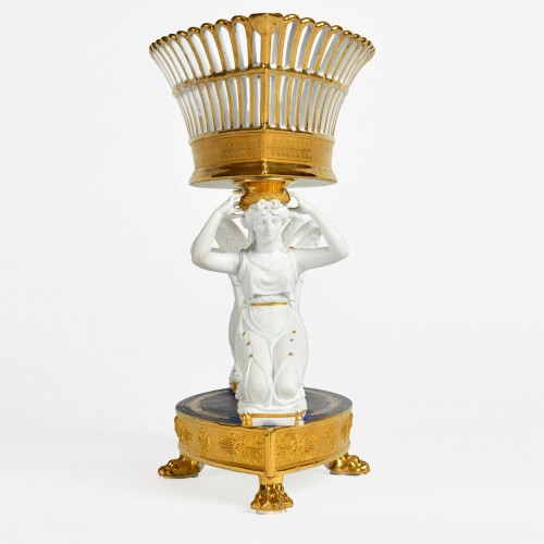Important Surtout de table en porcelaine de Paris circa 1810 - Céramiques, Porcelaines Style Empire