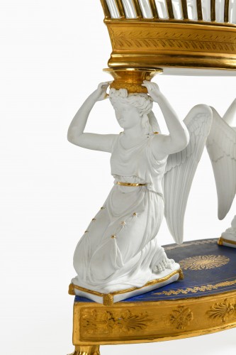 XIXe siècle - Important Surtout de table en porcelaine de Paris circa 1810