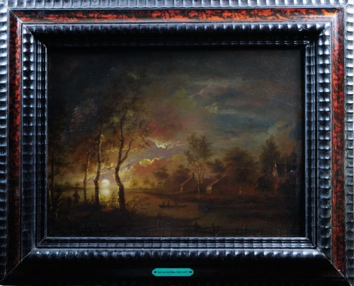 River Landscape In Moonlight, attrinuted to Aert Van Der Neer (1603–1677) 
