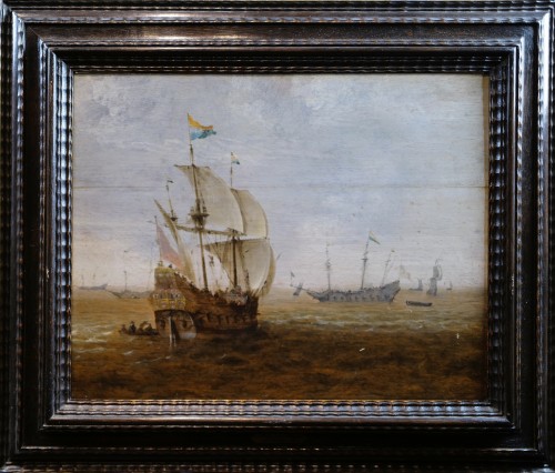 Dutch Ships, Attributed to Willem van Diest (1600–1678)