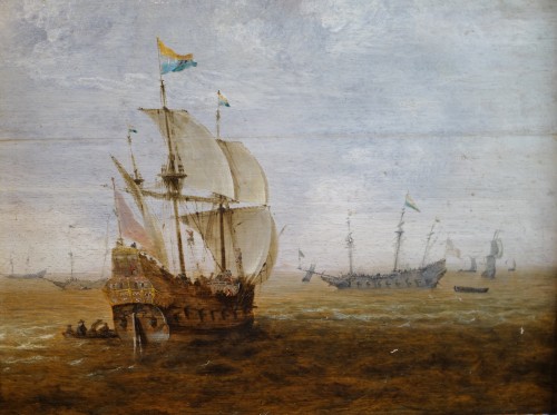 Dutch Ships, Attributed to Willem van Diest (1600–1678) - Paintings & Drawings Style 