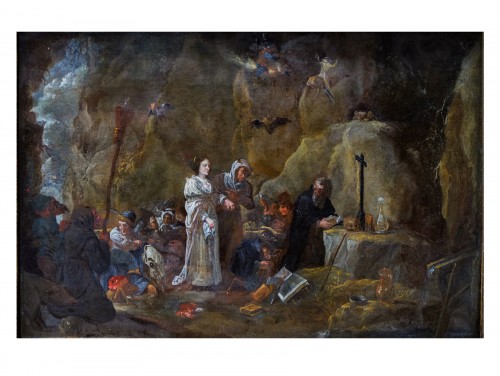 the Temptation of Saint Anthony,  Flemish Scool of the 17th century
