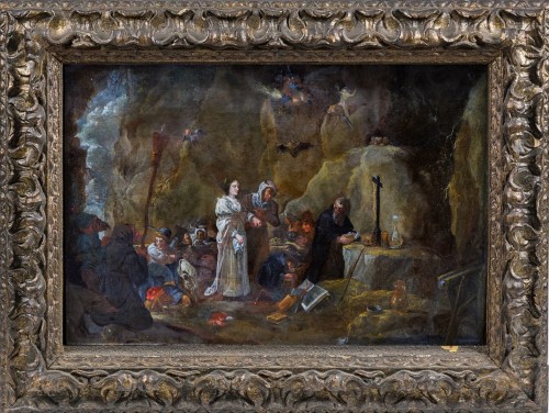 the Temptation of Saint Anthony,  Flemish Scool of the 17th century - Louis XIV