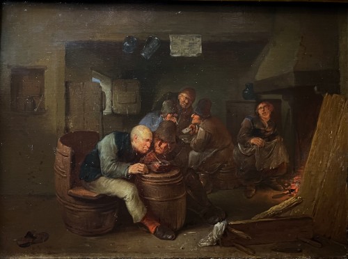 Egbert van HEEMSKERCK (1634–1704), tavern scene - Paintings & Drawings Style Louis XIV