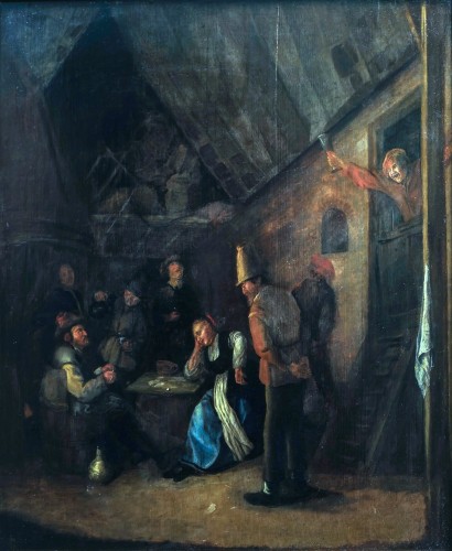 Joueurs, attribué à Gerrit  Lundens (1622 – 1686) 