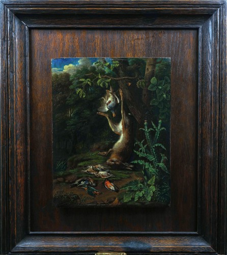 Nature morte au gibiers, école flamande du 17e siècle attribué à Philip Ferdinand de Hamilton (1664-1750)  - Gallery Judith et Jean de Beaumont