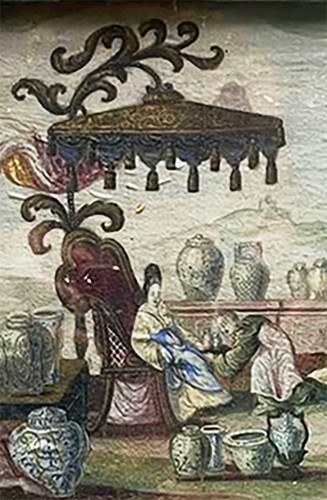 Feuille d’éventail peinte aux chinoiseries, École française vers 1750-1770 - Gallery Judith et Jean de Beaumont