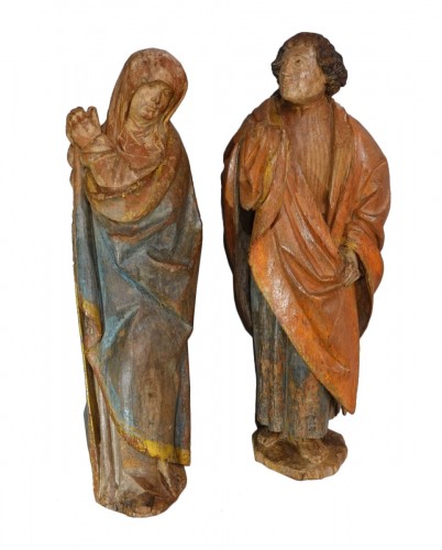 Virgin and Saint John at Calvary – Burgundian School 15th century