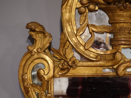 Miroir provençal en bois doré d'époque fin XVIIIe siècle - Gérardin et Cie