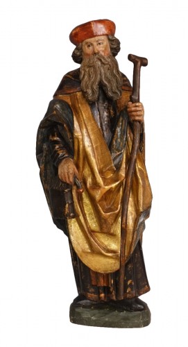 Saint Anthony Hermit in polychrome wood - Germany early 16th century