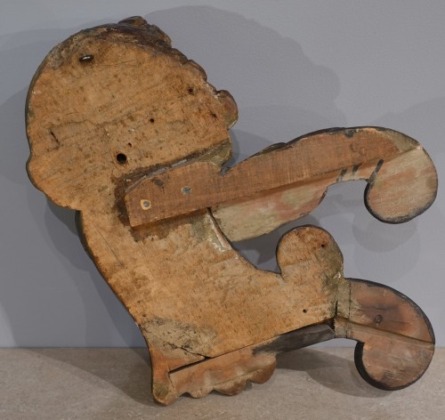 Sculpture  - Pair of angels, Italian school, polychrome wood, early 17th century