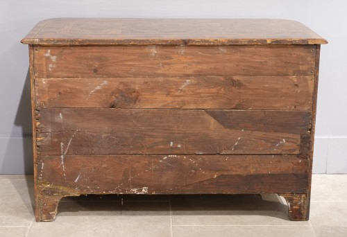 Régence - Commode marquetée Louis XIV du Dauphiné , début XVIIIe