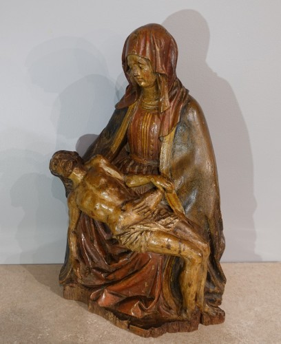 Pietà polychrome wood - Period early 17th century - 