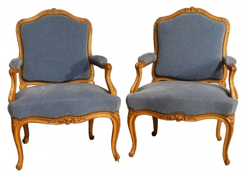 Pair of armchairs stamped M. Cresson