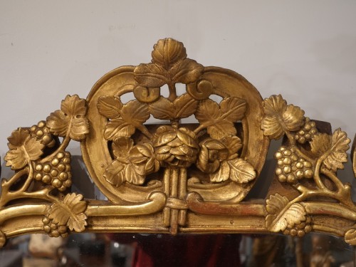 Miroir provençal en bois doré d'époque XVIIIe - Gérardin et Cie