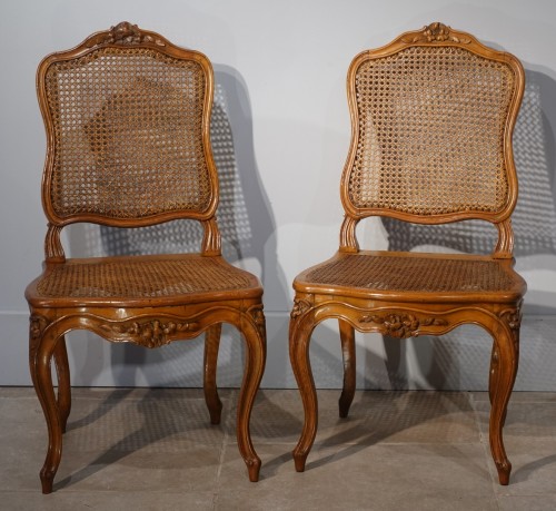 Set of six caned chairs - Nogaret in Lyon18th century - 