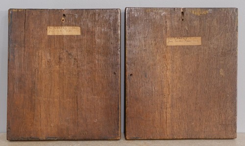 Antiquités - Pair of carved stucco bas-reliefs - Mechelen 17th century