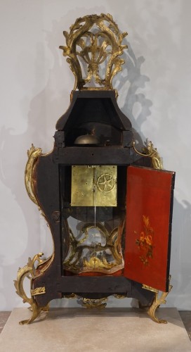 Horlogerie Cartel - Grand cartel et sa console d'époque Louis XV signé Vallette à Paris