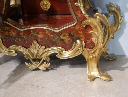 Antiquités - Cartel and its Louis XV period console signed Vallette in Paris