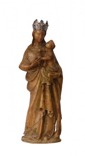 Vierge à l'Enfant en albâtre de Trapani – Époque XVIe