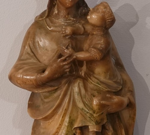 Madonna and Child in alabaster – Trapani 16th century - 