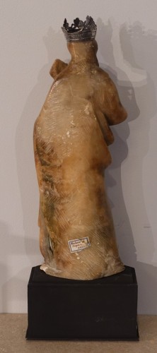 Antiquités - Vierge à l'Enfant en albâtre de Trapani – Époque XVIe